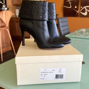 Coach Mackenna Black Monogram Booties